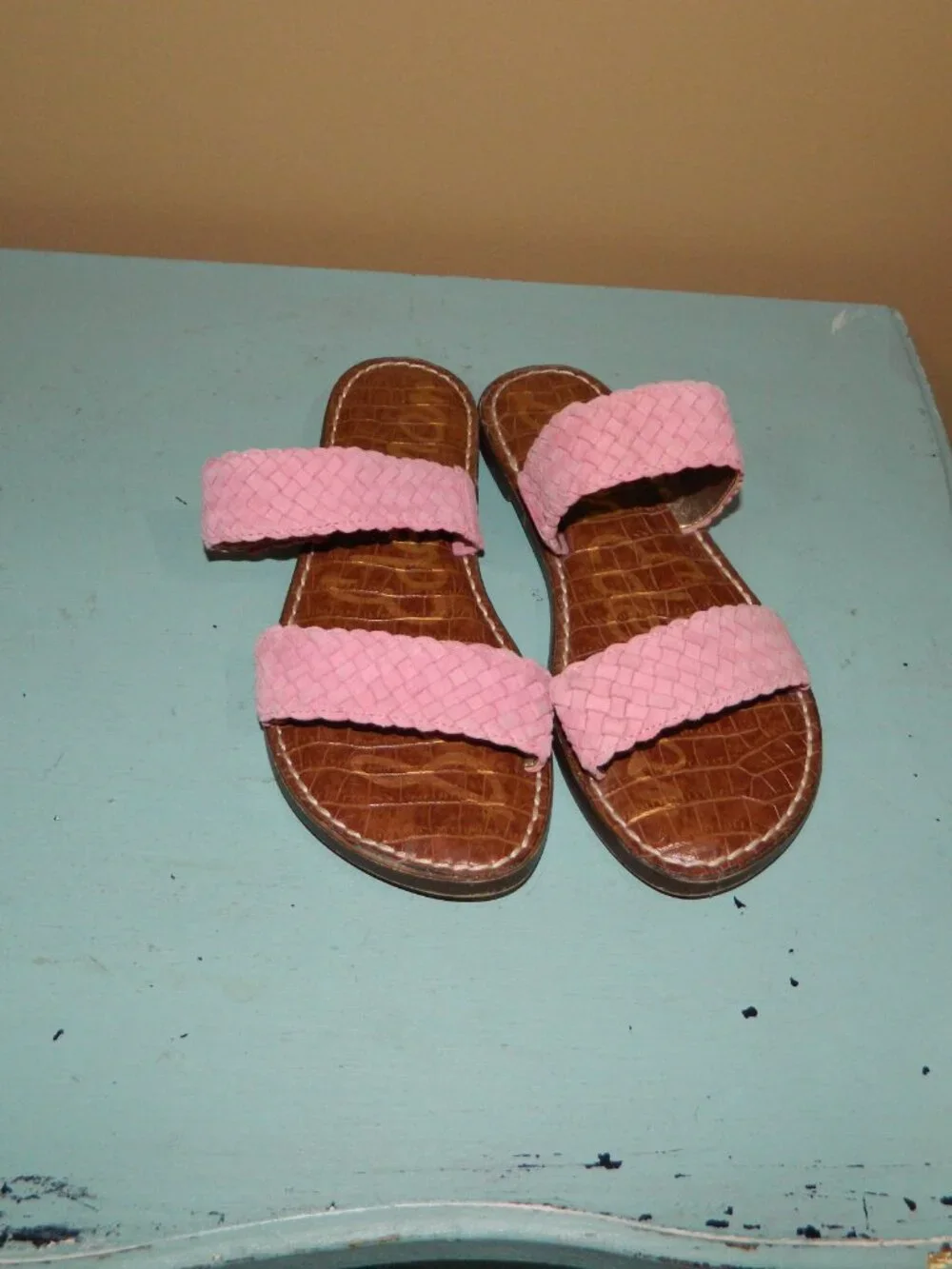 Sam Edelman Gala 2 Braided Basketweave Slides Sandals Sz 6 - Picture 3 of 5